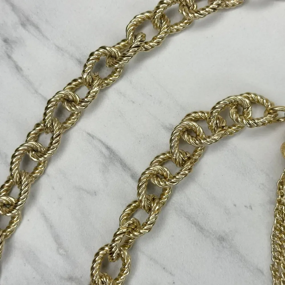 Tassel Gold Tone Chain Link Belt Extra Small/Small (XS/S) ✨